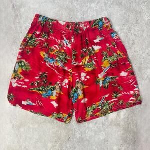 Vintage Hawaiian Red Shorts